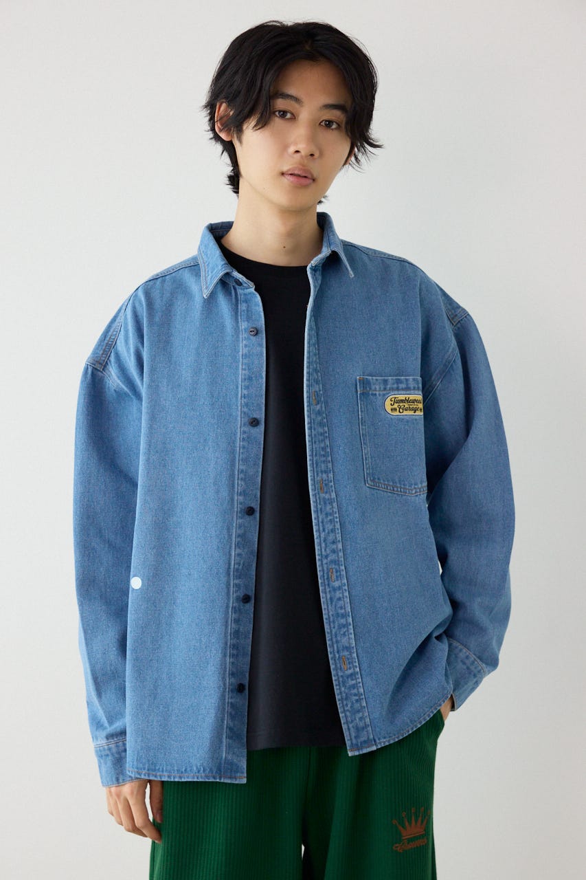 バラエティーデニムシャツ L/BLU L