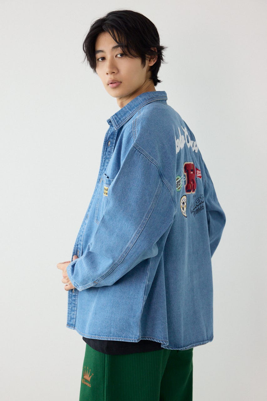 バラエティーデニムシャツ L/BLU L