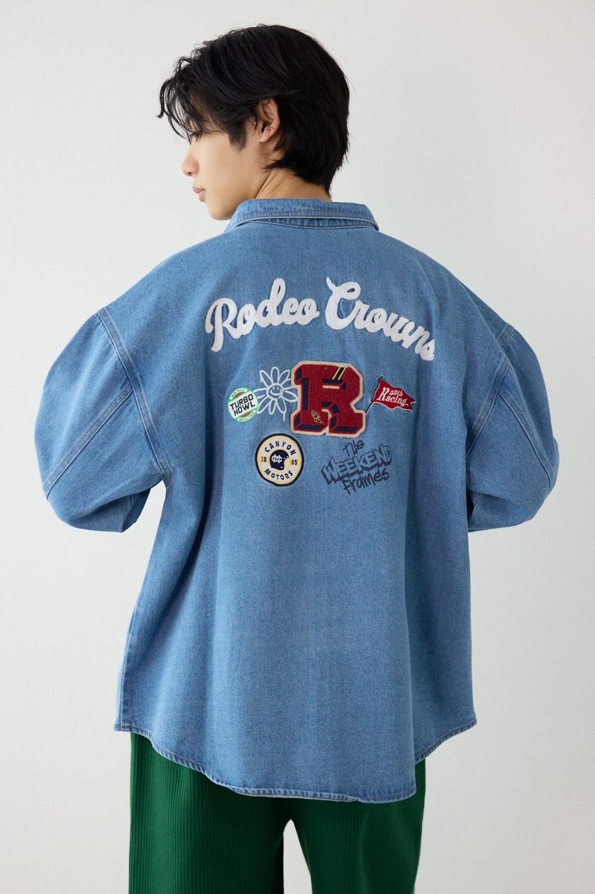 バラエティーデニムシャツ L/BLU L