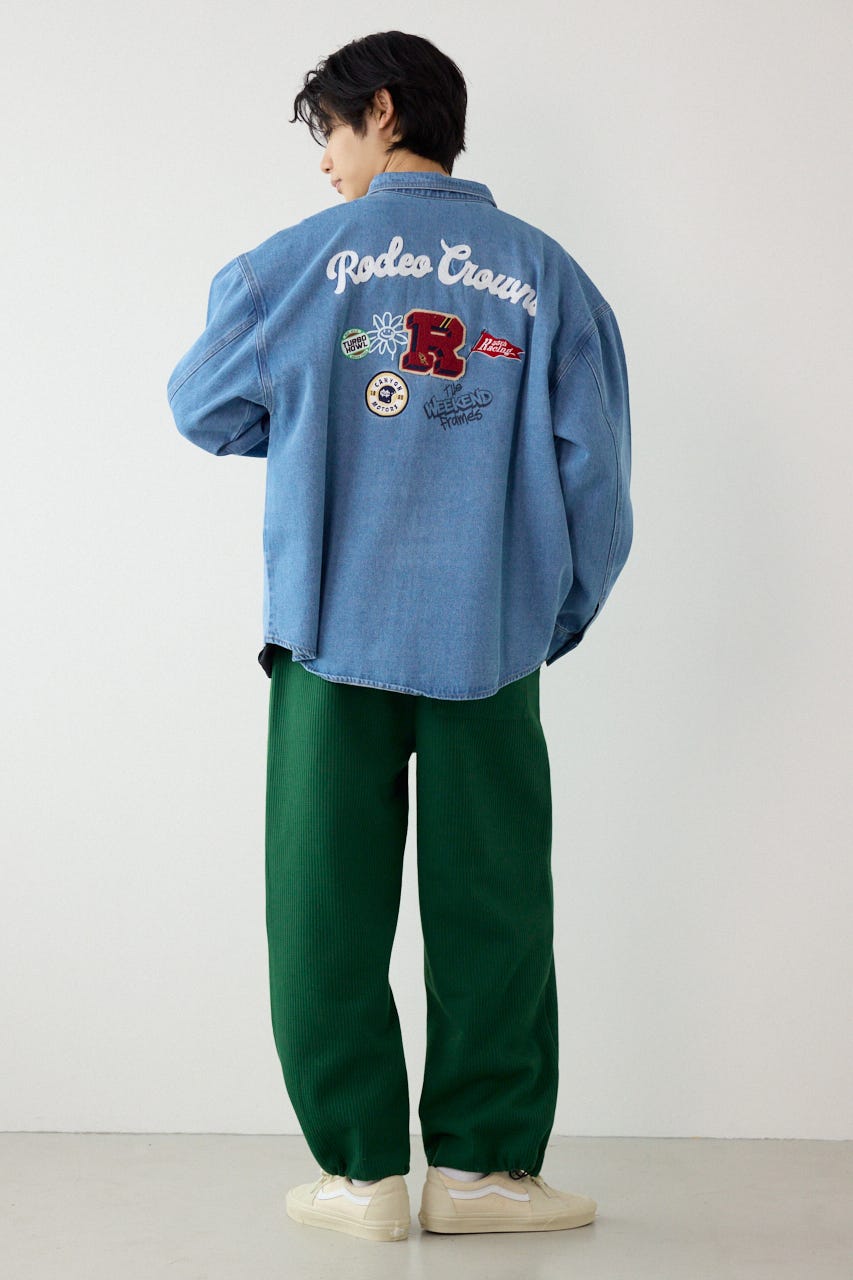 バラエティーデニムシャツ L/BLU L