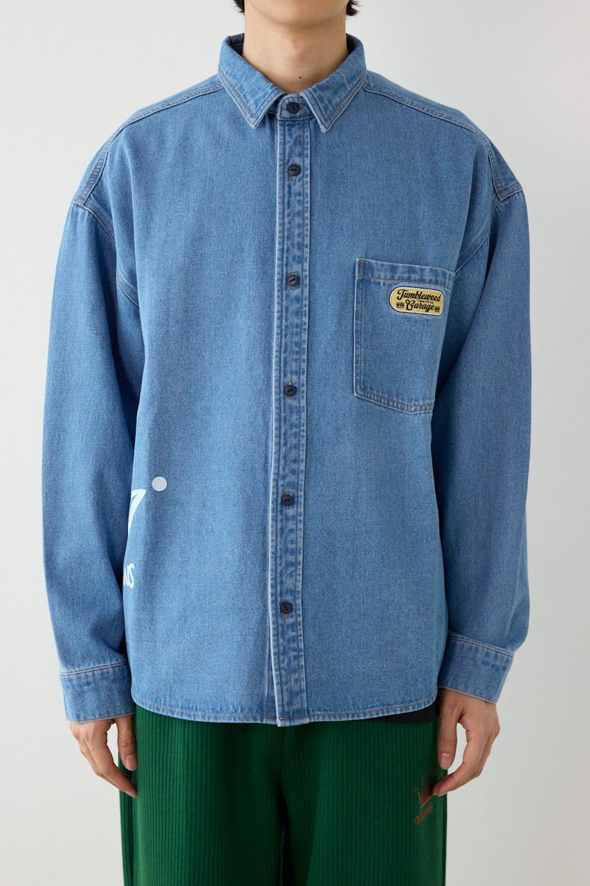 バラエティーデニムシャツ L/BLU L