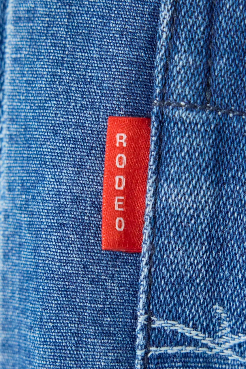 パッチパターンデニムシャツ L/BLU M