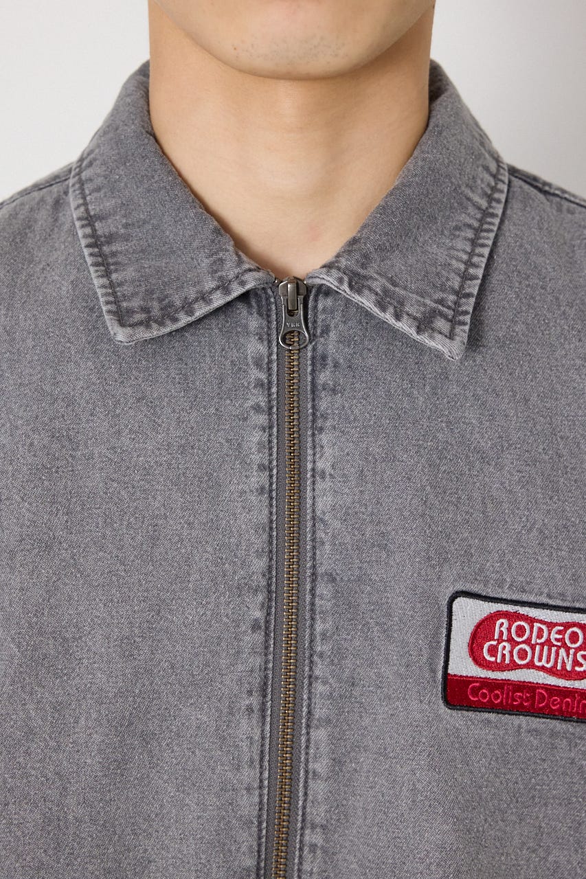 Coolist Denim ZIPシャツ GRY L