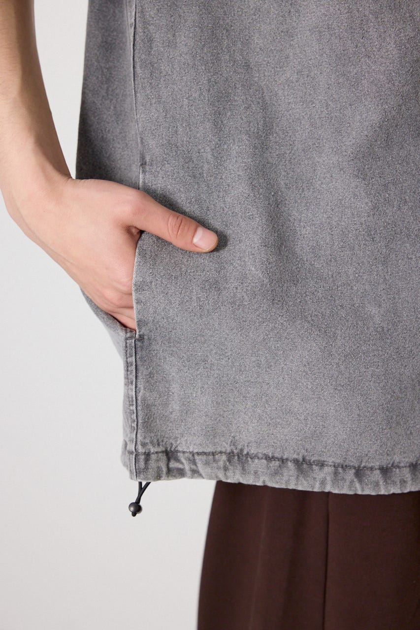 Coolist Denim ZIPシャツ GRY L