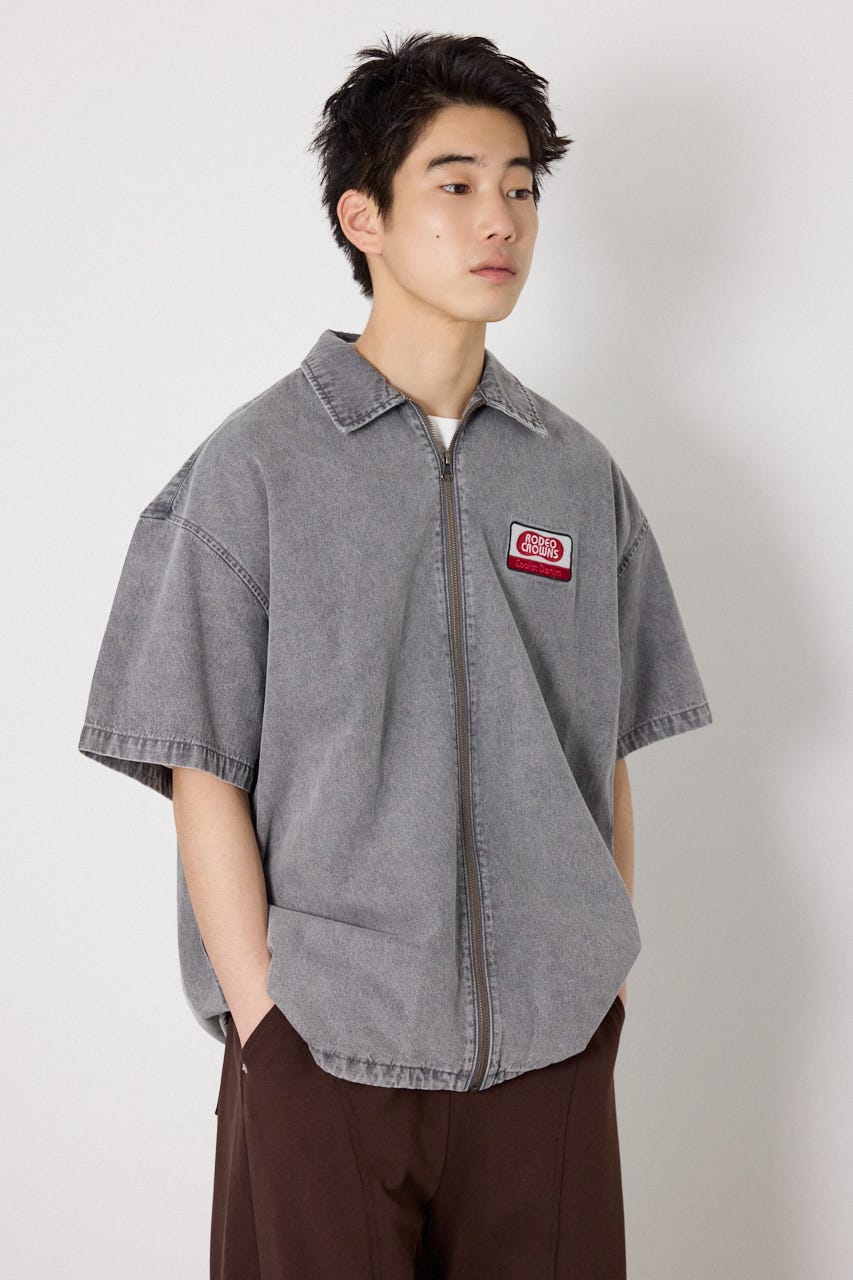 Coolist Denim ZIPシャツ GRY L