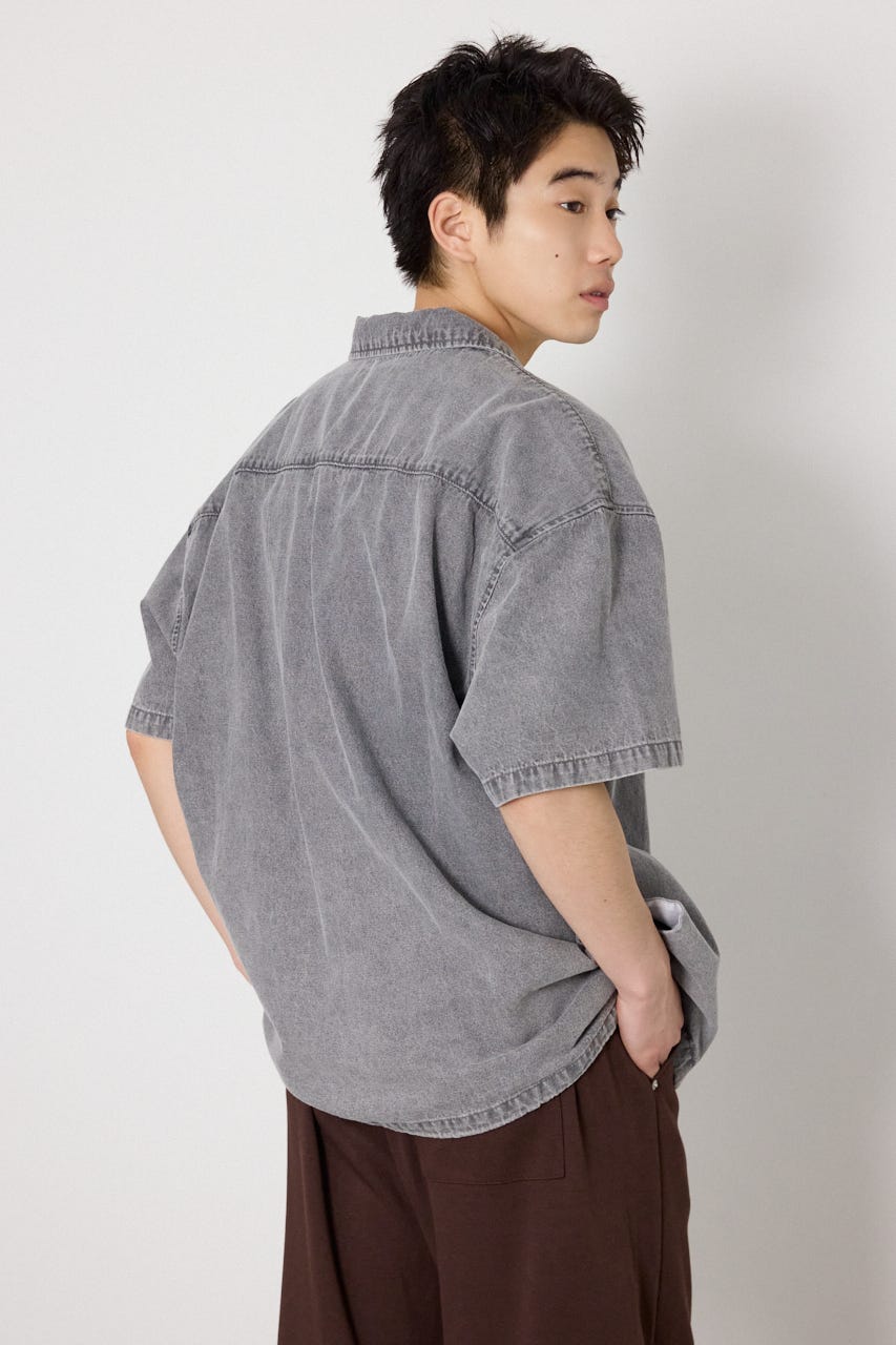 Coolist Denim ZIPシャツ GRY L