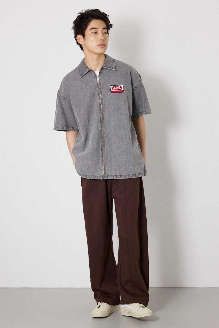Coolist Denim ZIPシャツ GRY L