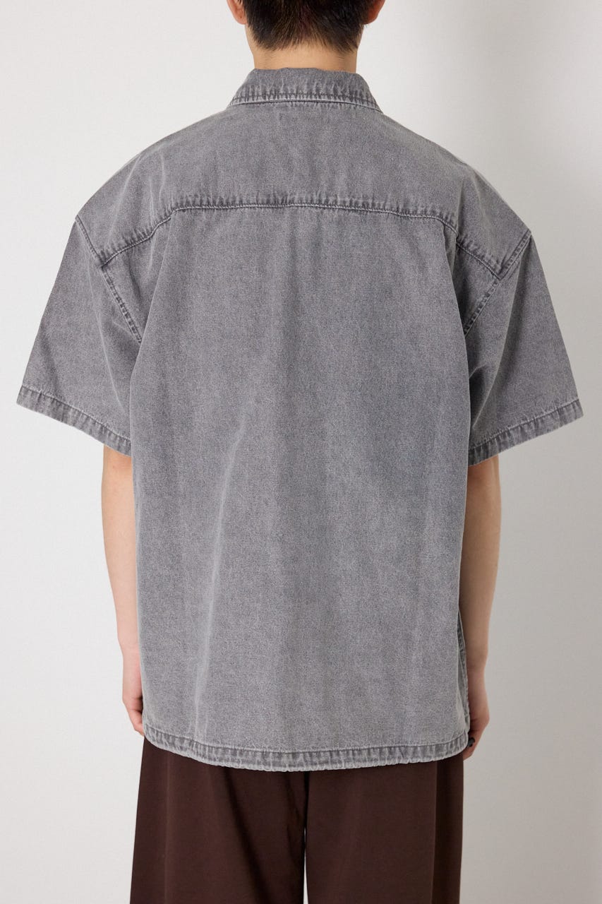 Coolist Denim ZIPシャツ GRY L