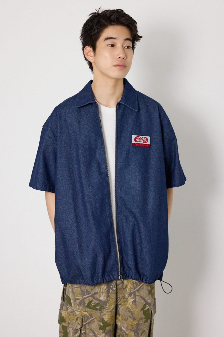 Coolist Denim ZIPシャツ NVY L