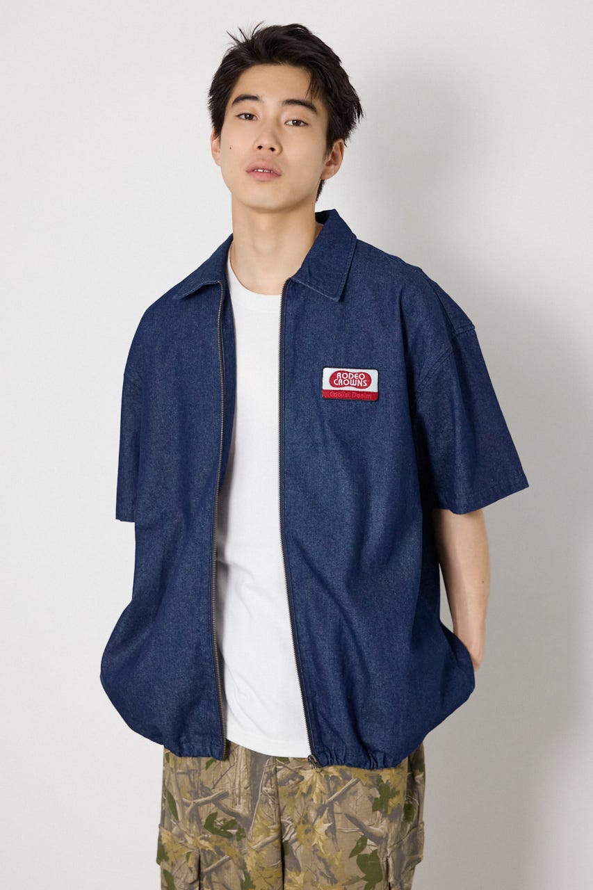 Coolist Denim ZIPシャツ NVY L