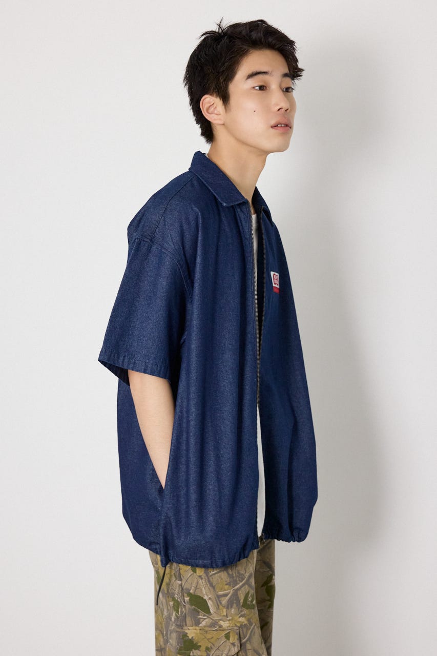 Coolist Denim ZIPシャツ NVY L