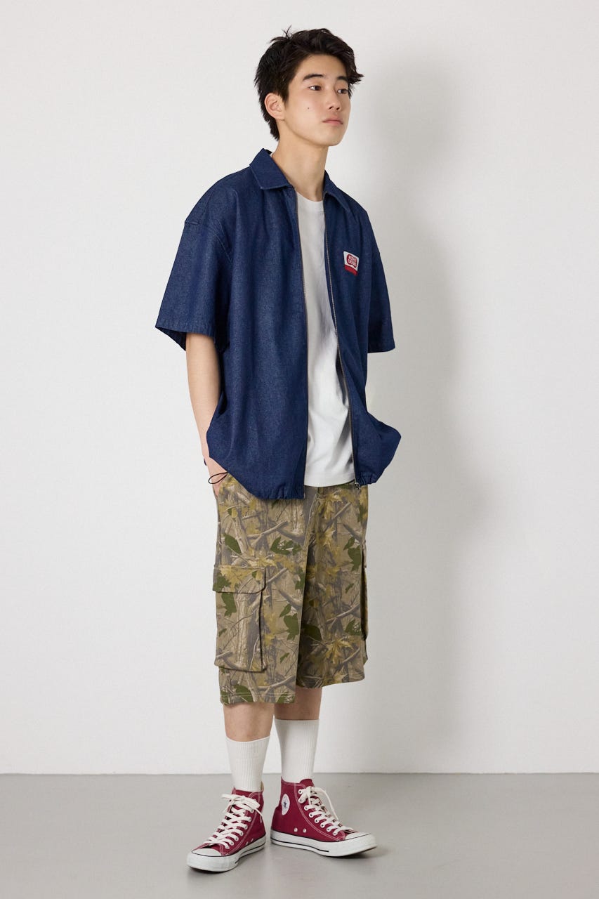 Coolist Denim ZIPシャツ NVY L