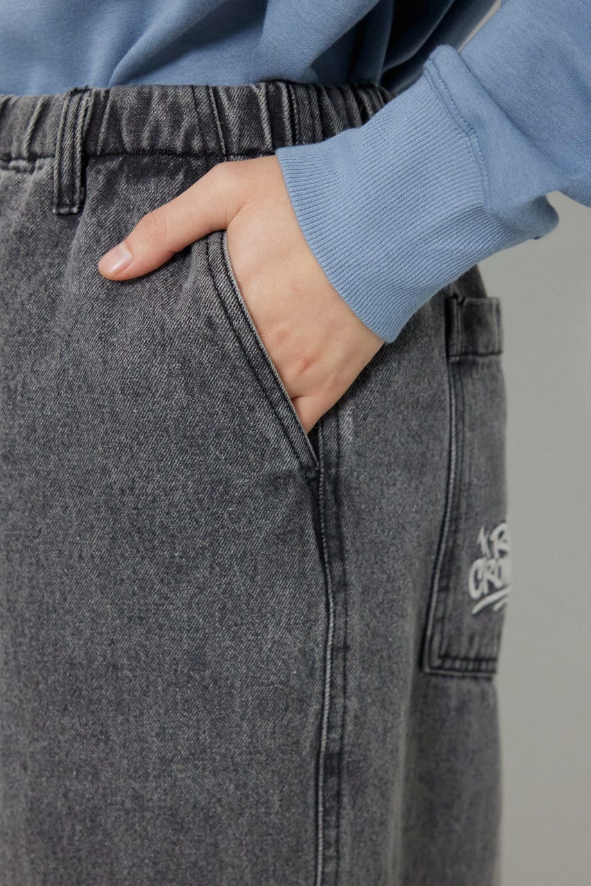 エンボスロゴデニムパンツ GRY M