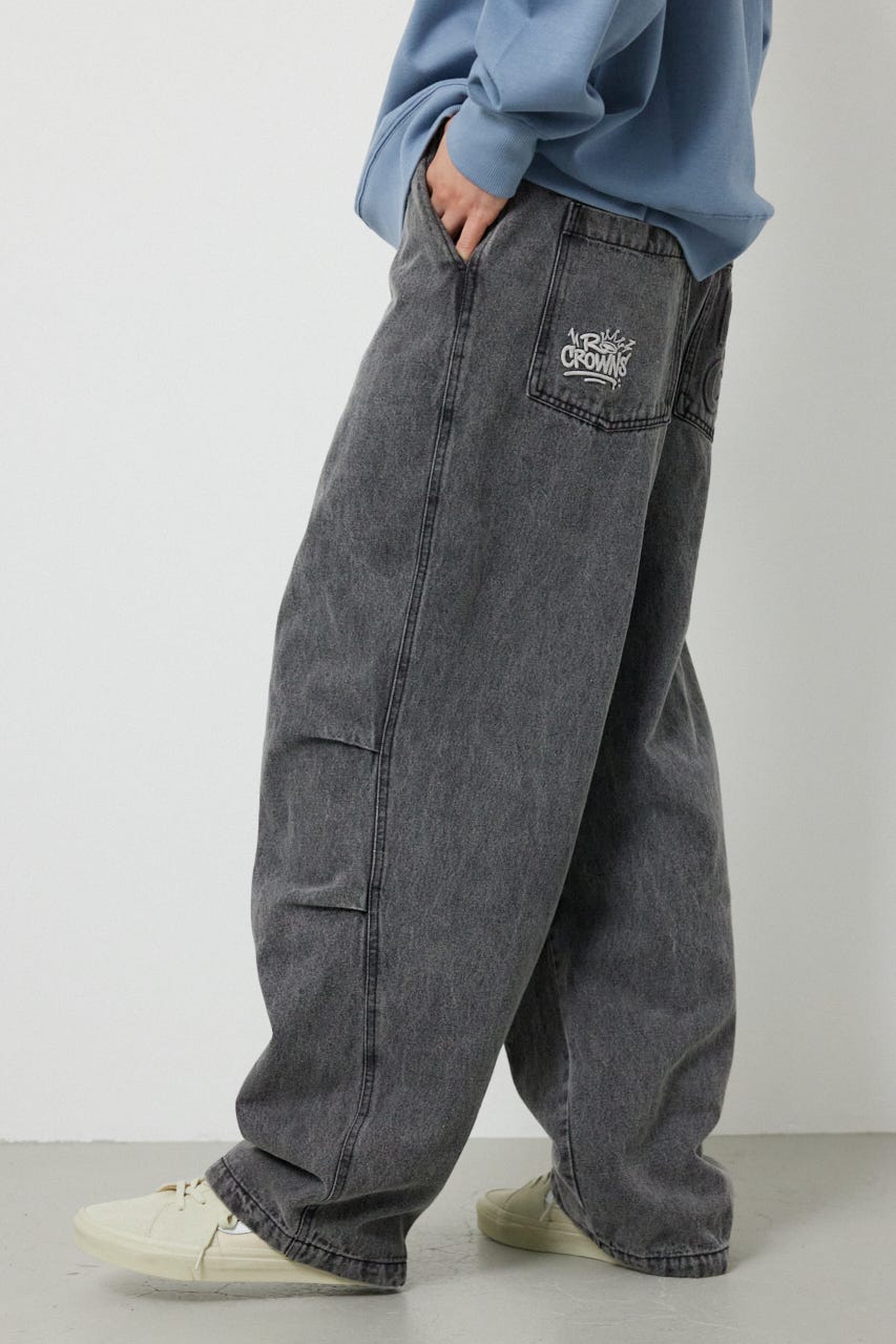 エンボスロゴデニムパンツ GRY M