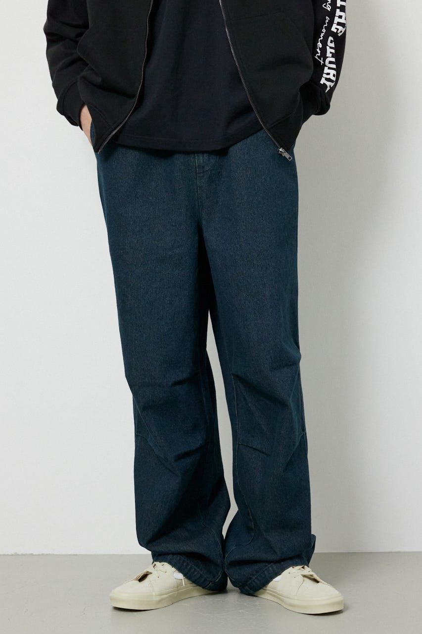 エンボスロゴデニムパンツ NVY L