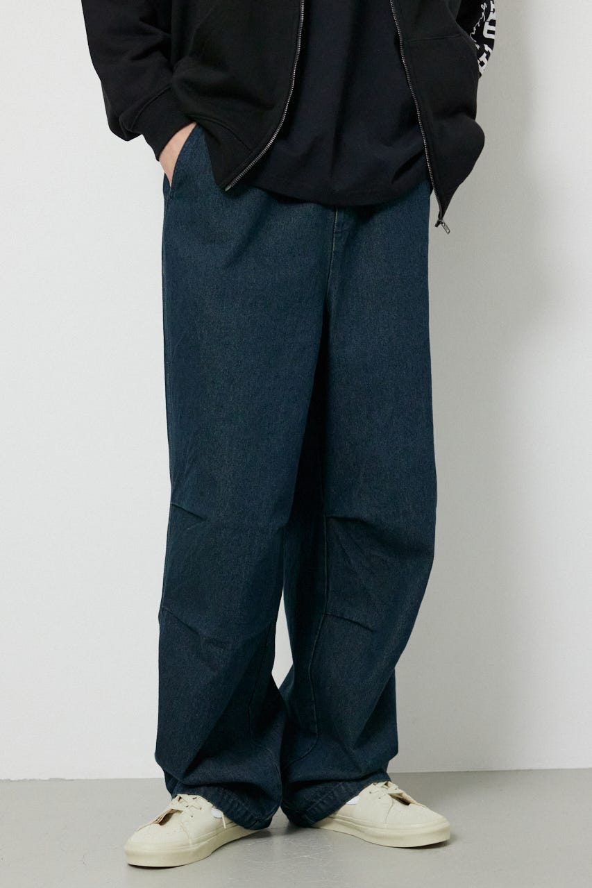 エンボスロゴデニムパンツ NVY L