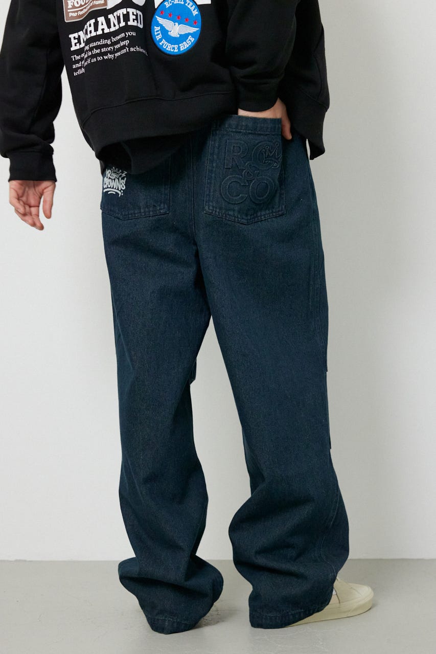 エンボスロゴデニムパンツ NVY L