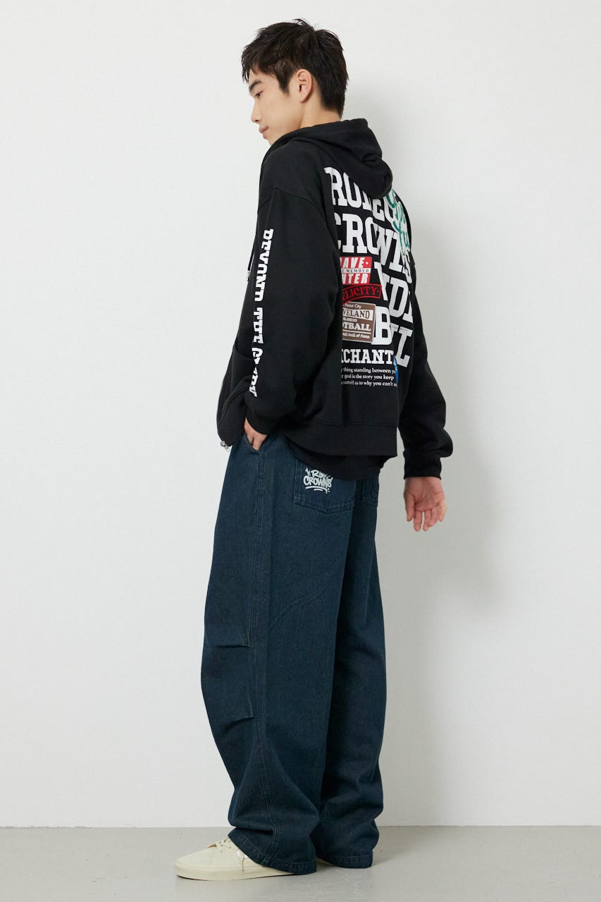 エンボスロゴデニムパンツ NVY L