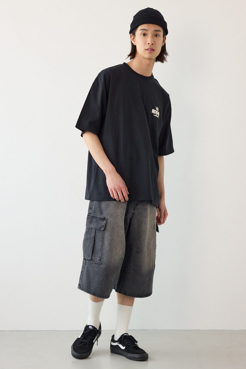 デニムバミューダカーゴパンツ BLK M