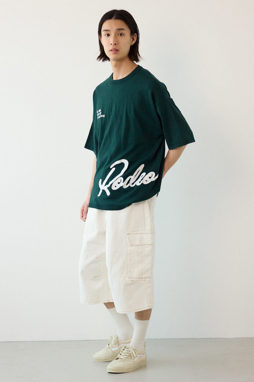 デニムバミューダカーゴパンツ O/WHT M