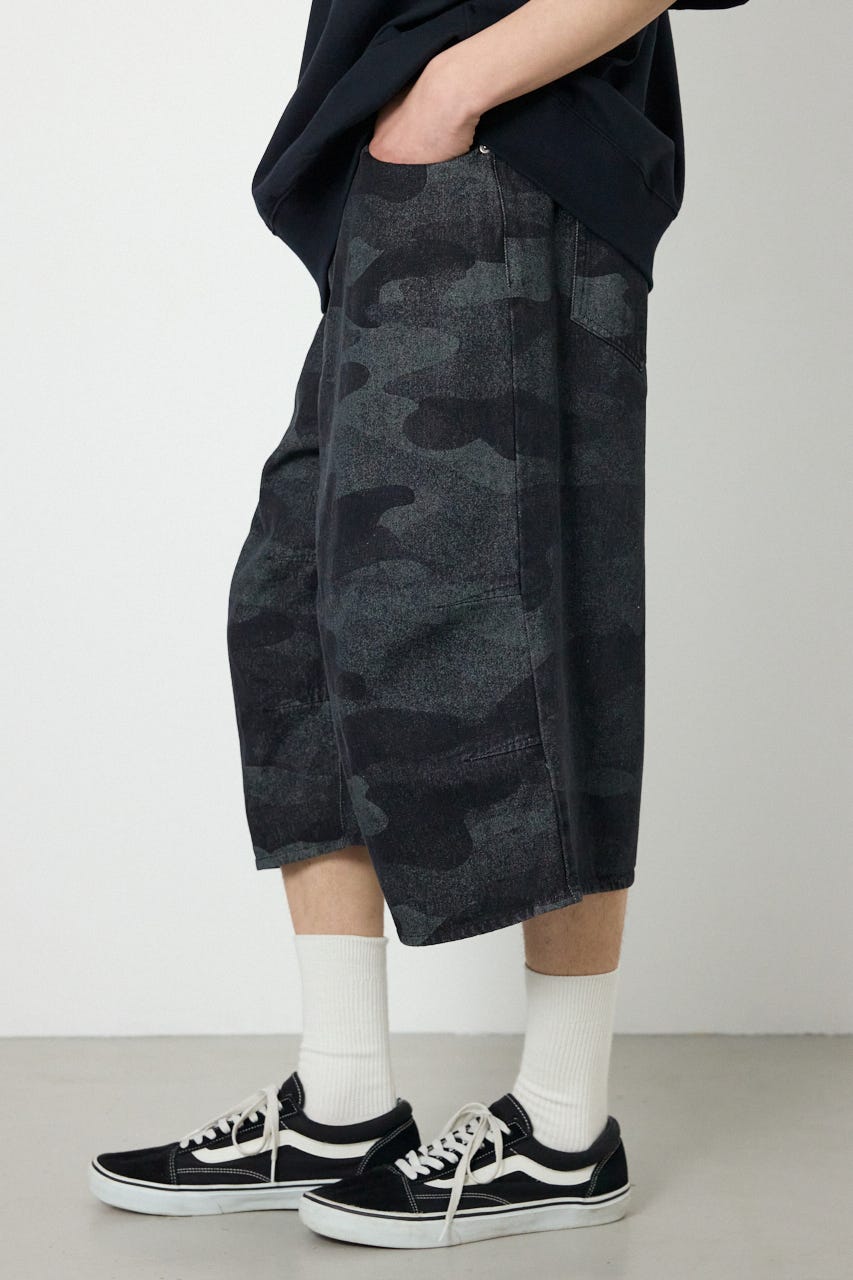 カモフラデニムバミューダパンツ BLK M