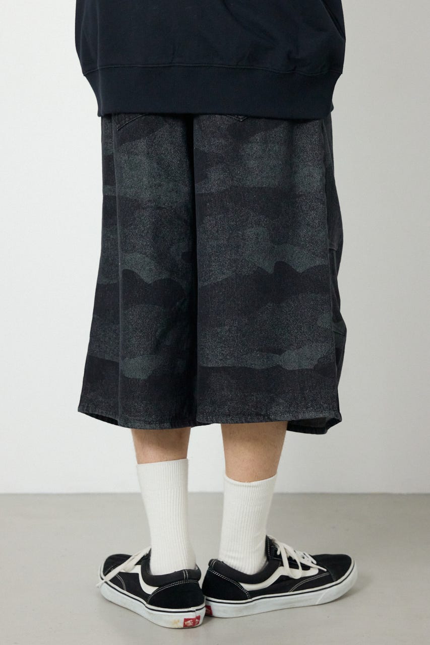 カモフラデニムバミューダパンツ BLK M