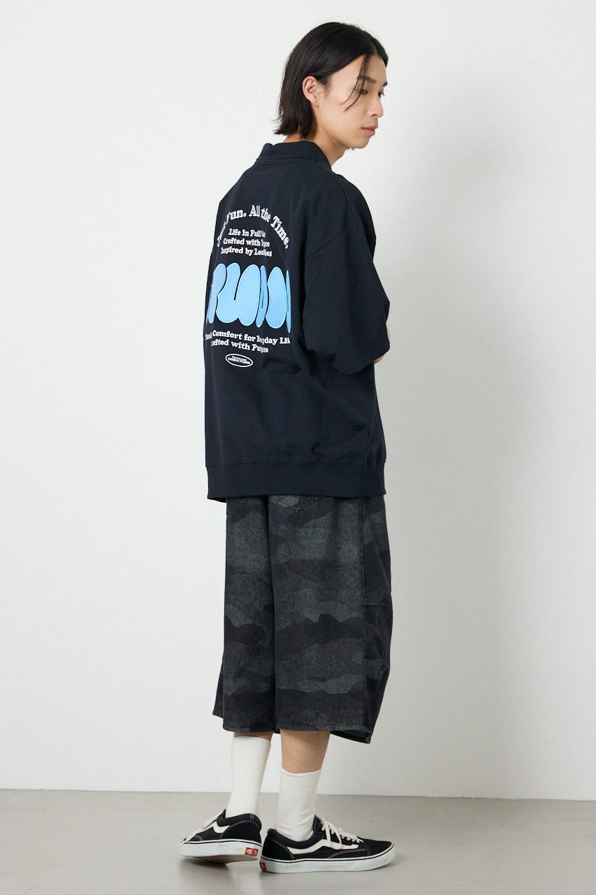 カモフラデニムバミューダパンツ BLK M