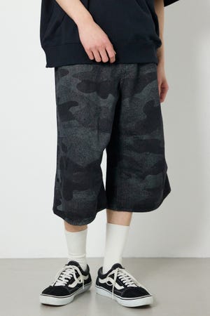 カモフラデニムバミューダパンツ