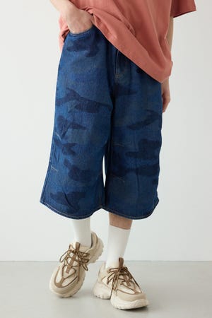 カモフラデニムバミューダパンツ