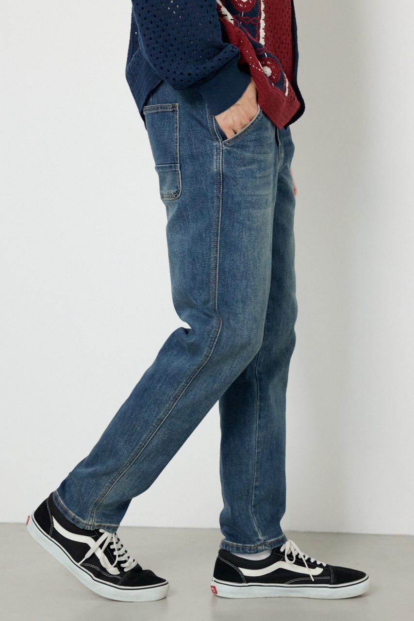 PLIABLE スリムパンツ D/BLU L