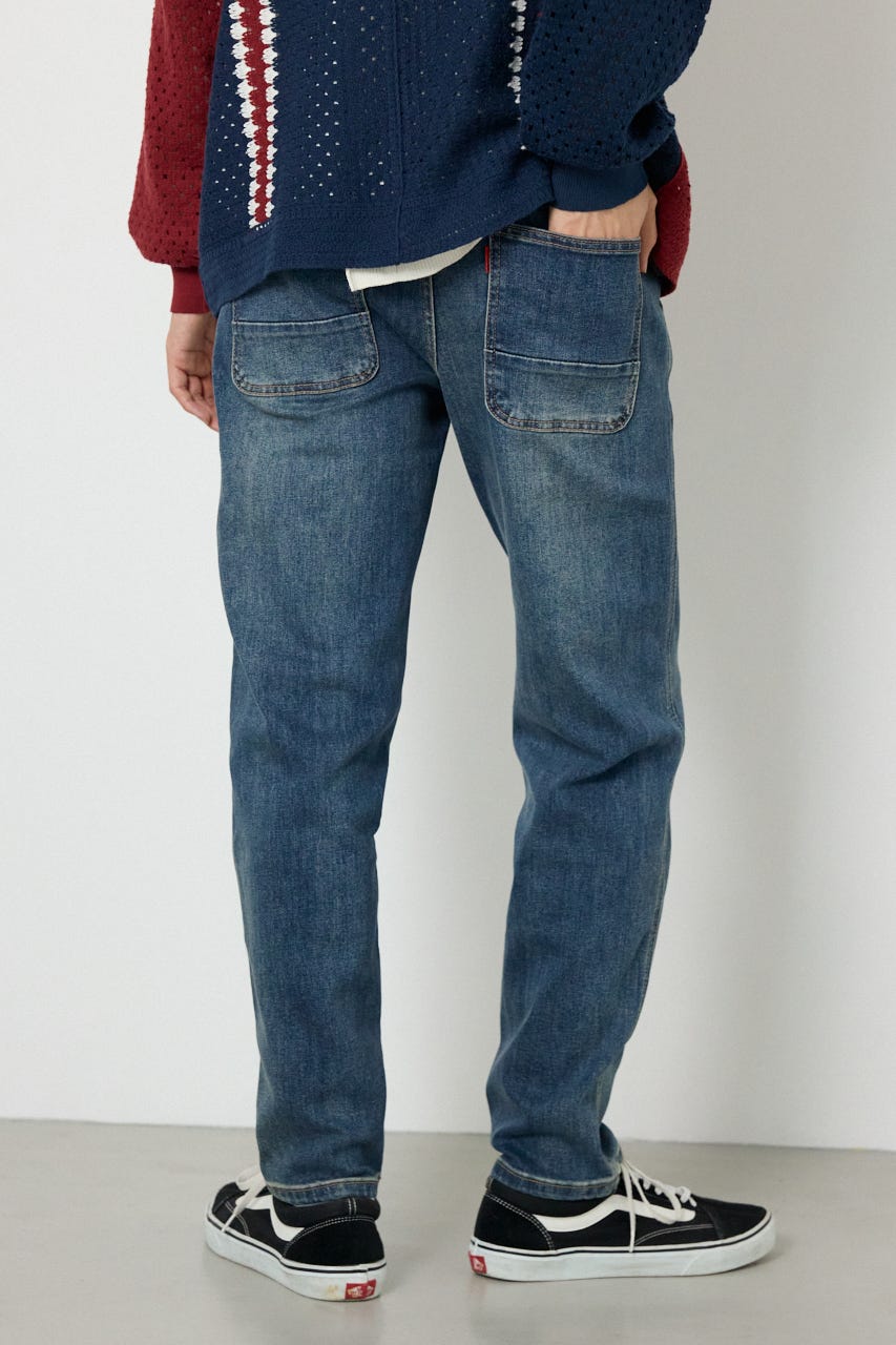 PLIABLE スリムパンツ D/BLU L