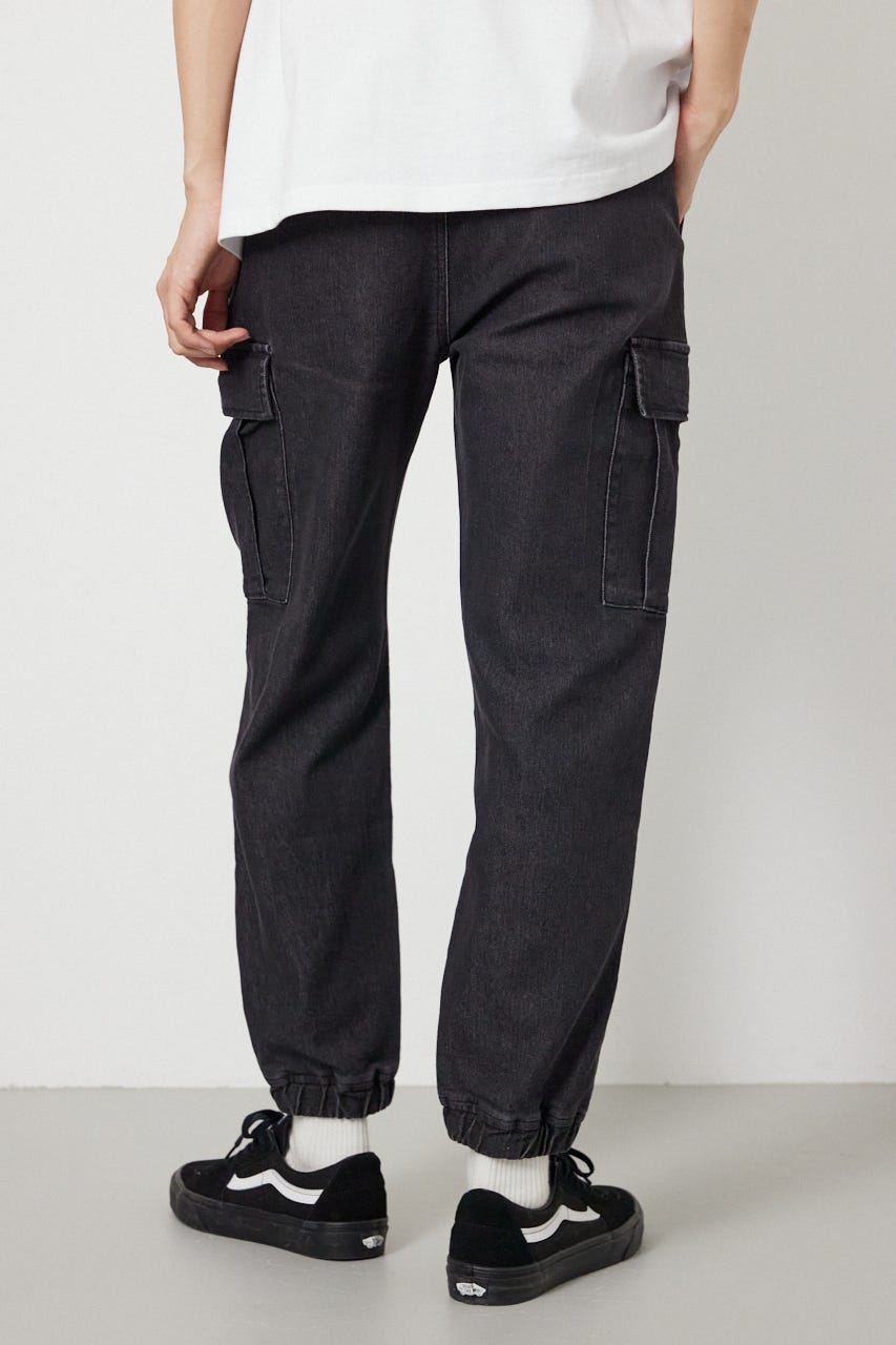 チルイージーデニムカーゴJOGパンツ BLK M