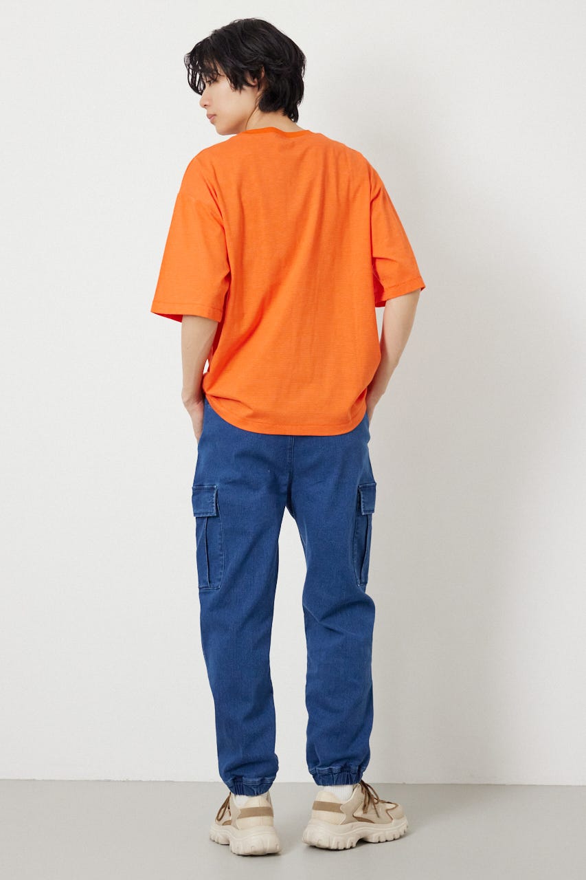 チルイージーデニムカーゴJOGパンツ BLU L