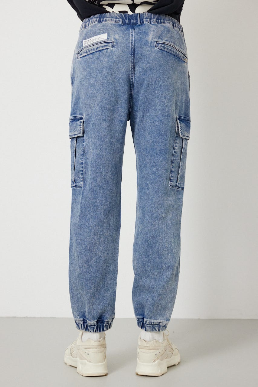 チルイージーデニムカーゴJOGパンツ L/BLU L