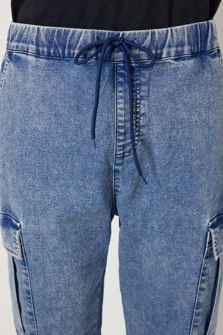 チルイージーデニムカーゴJOGパンツ L/BLU L