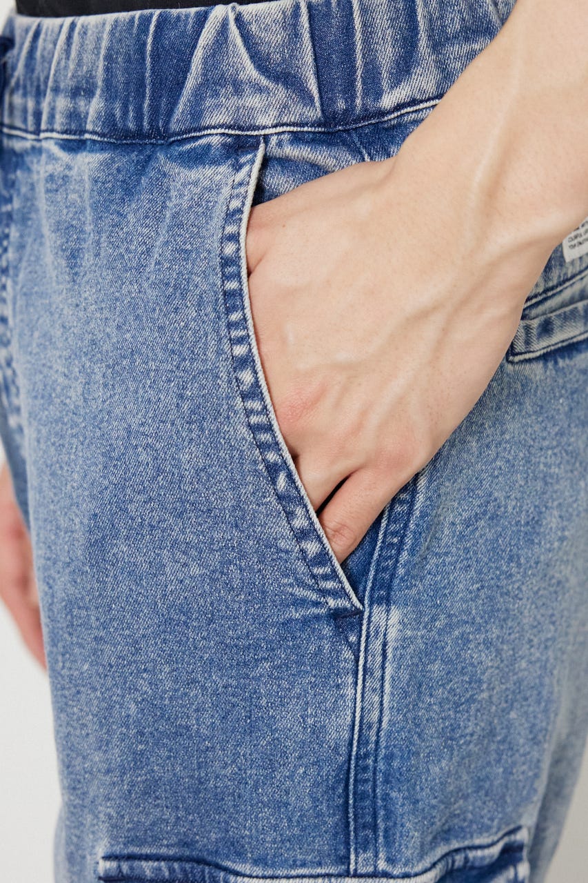 チルイージーデニムカーゴJOGパンツ L/BLU L