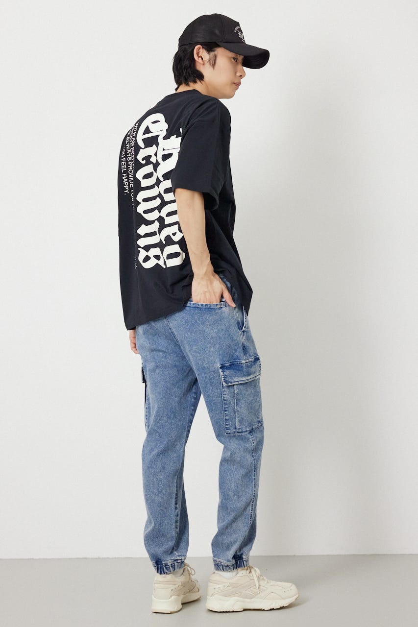 チルイージーデニムカーゴJOGパンツ L/BLU L