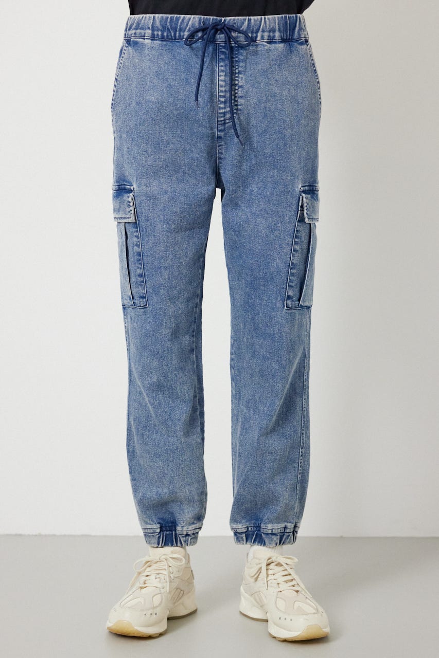 チルイージーデニムカーゴJOGパンツ L/BLU L