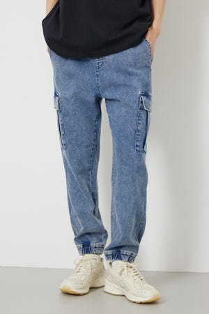 チルイージーデニムカーゴJOGパンツ