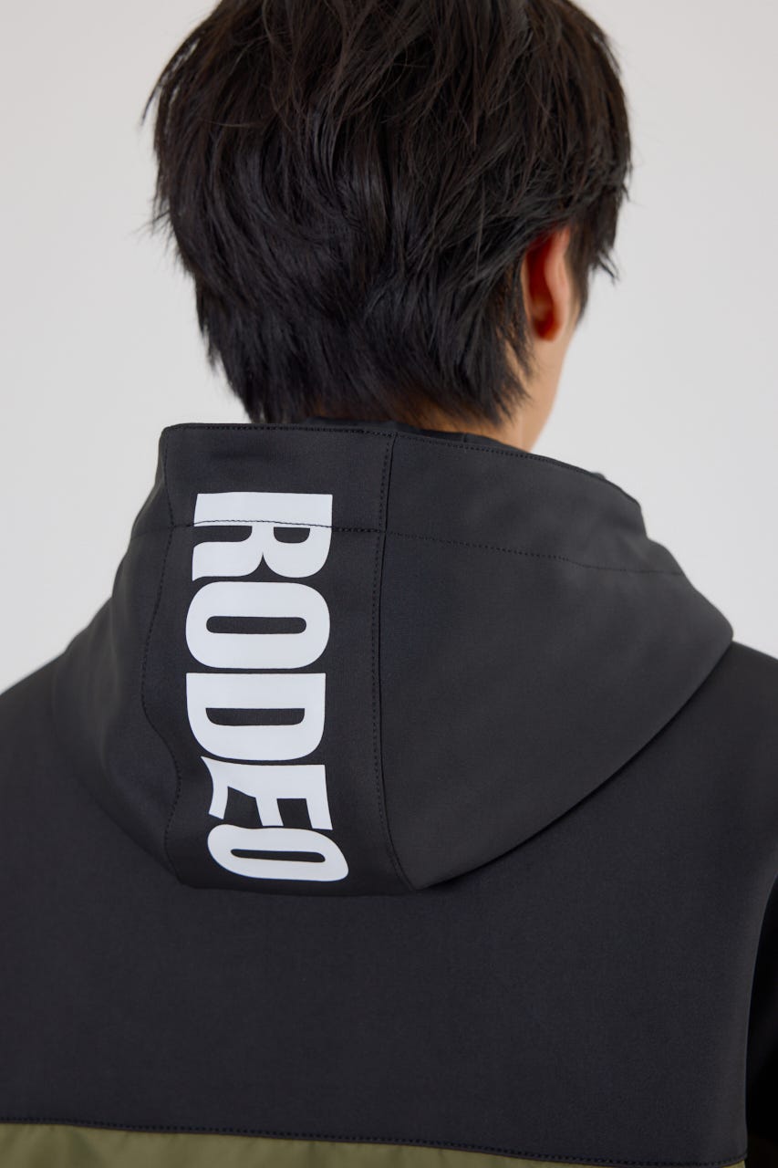 バイカラーフーデッドブルゾン KHA L