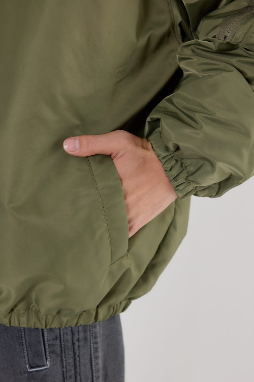 バイカラーフーデッドブルゾン KHA L