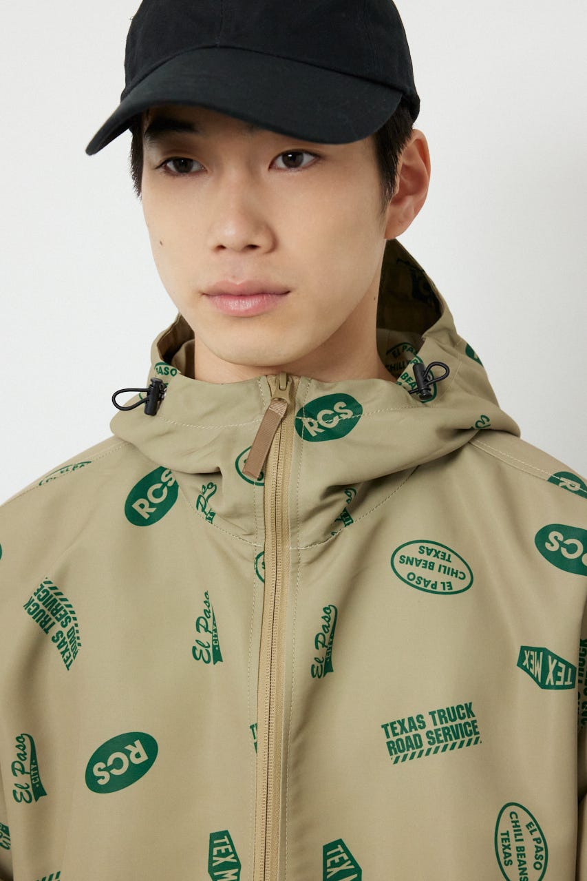 スタンプマウンテンパーカー BEG M