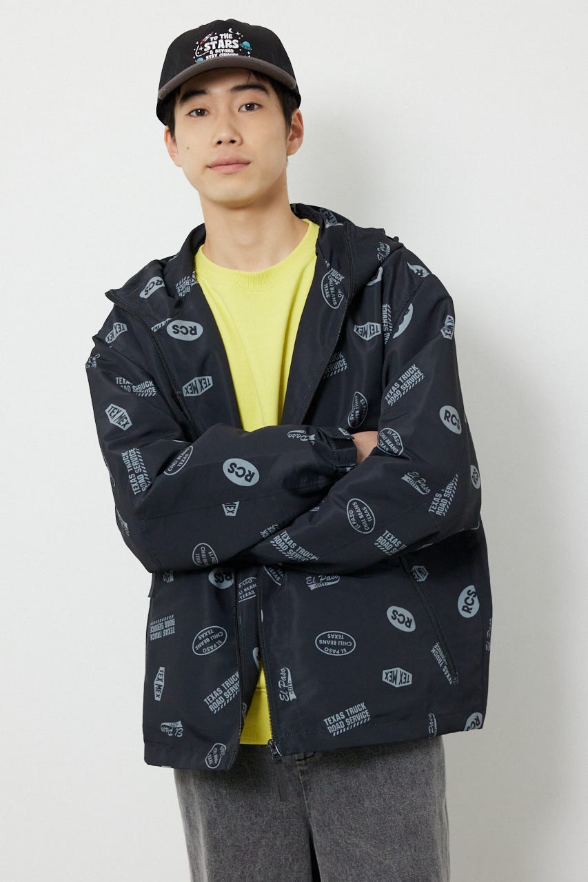 スタンプマウンテンパーカー BLK L