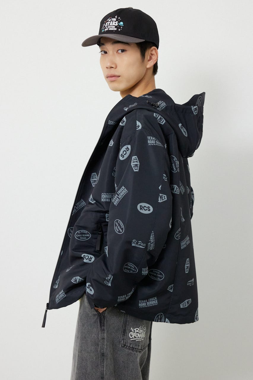 スタンプマウンテンパーカー BLK L