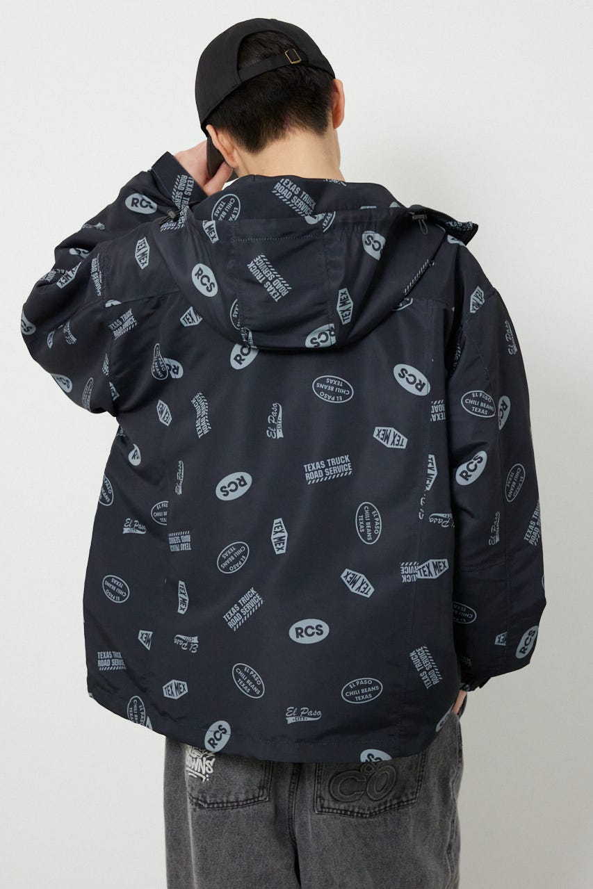 スタンプマウンテンパーカー BLK L