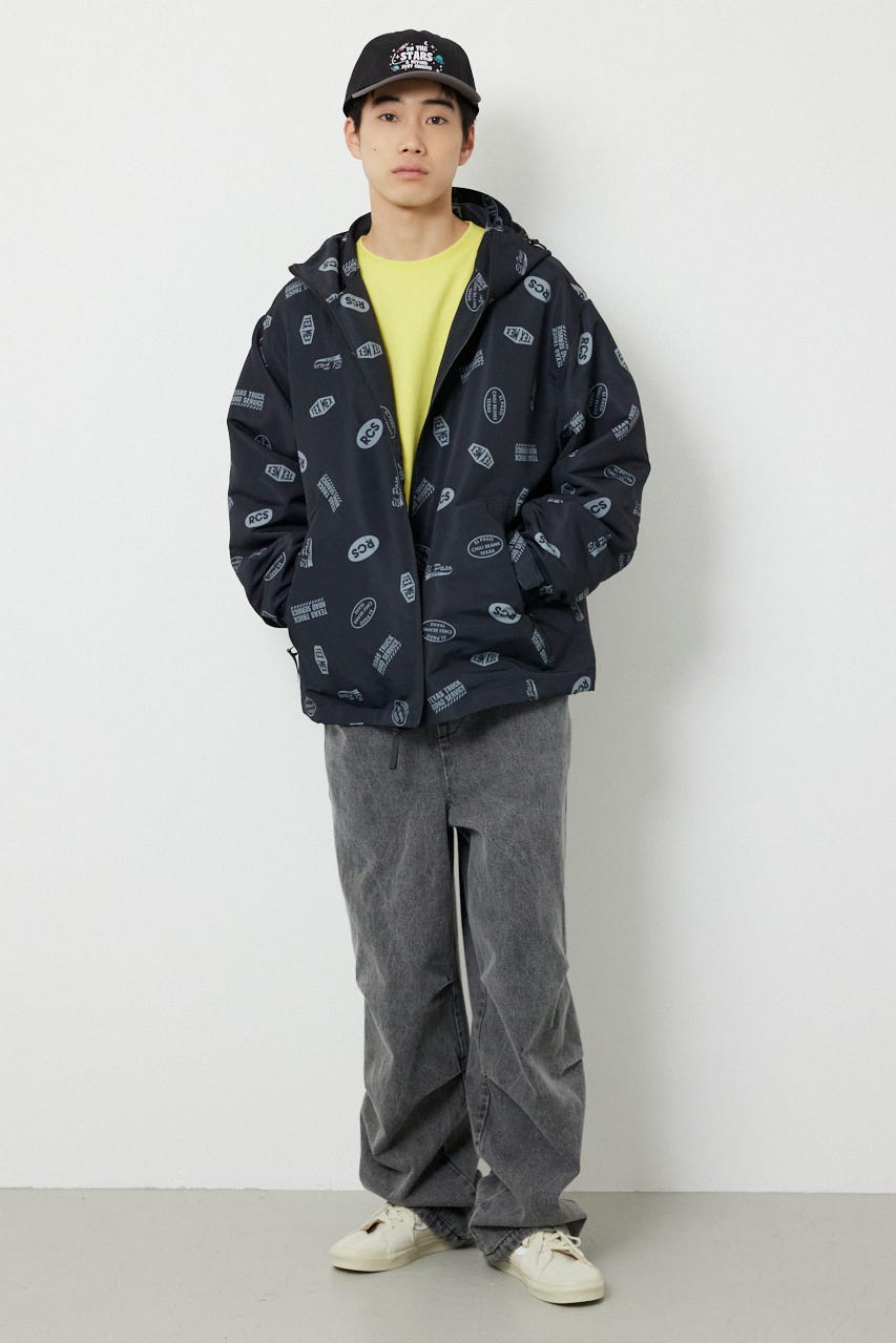 スタンプマウンテンパーカー BLK L
