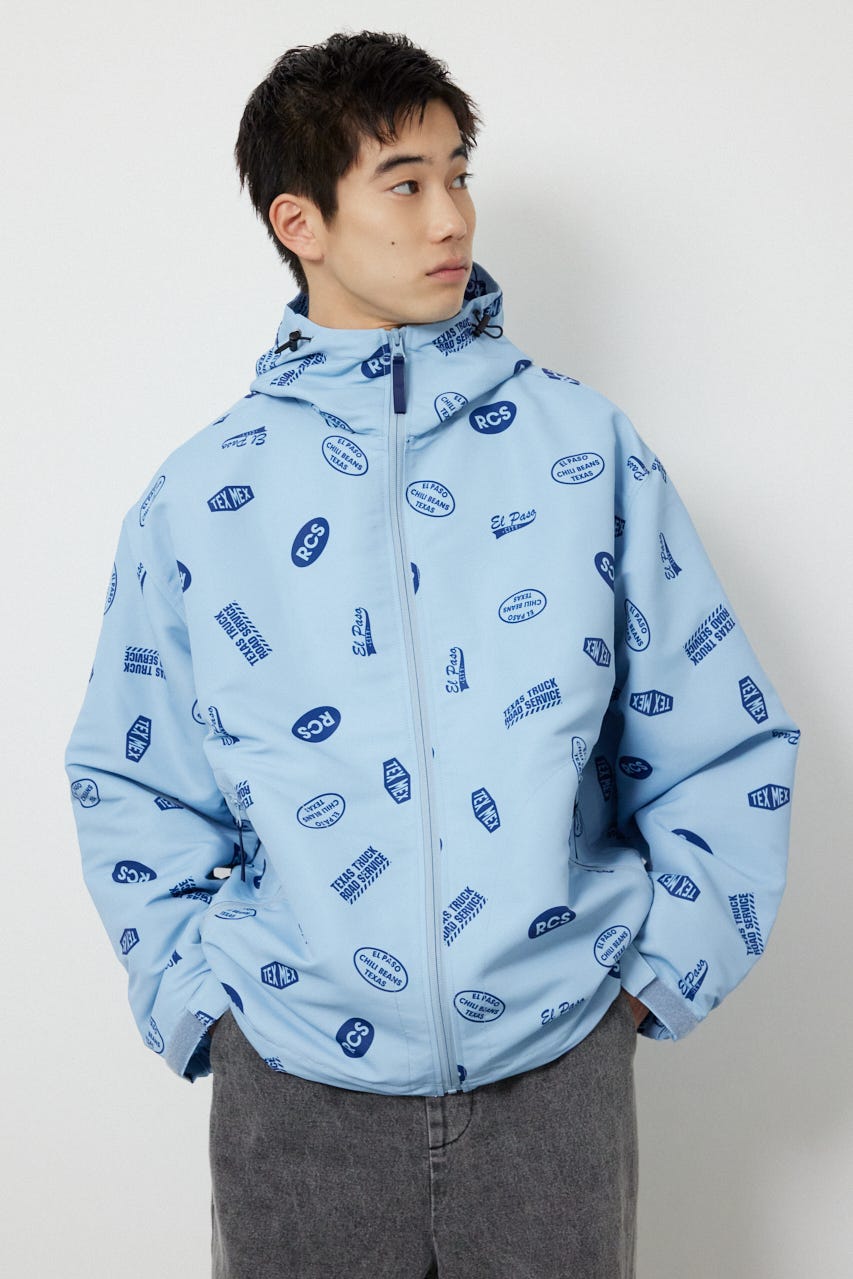 スタンプマウンテンパーカー L/BLU L