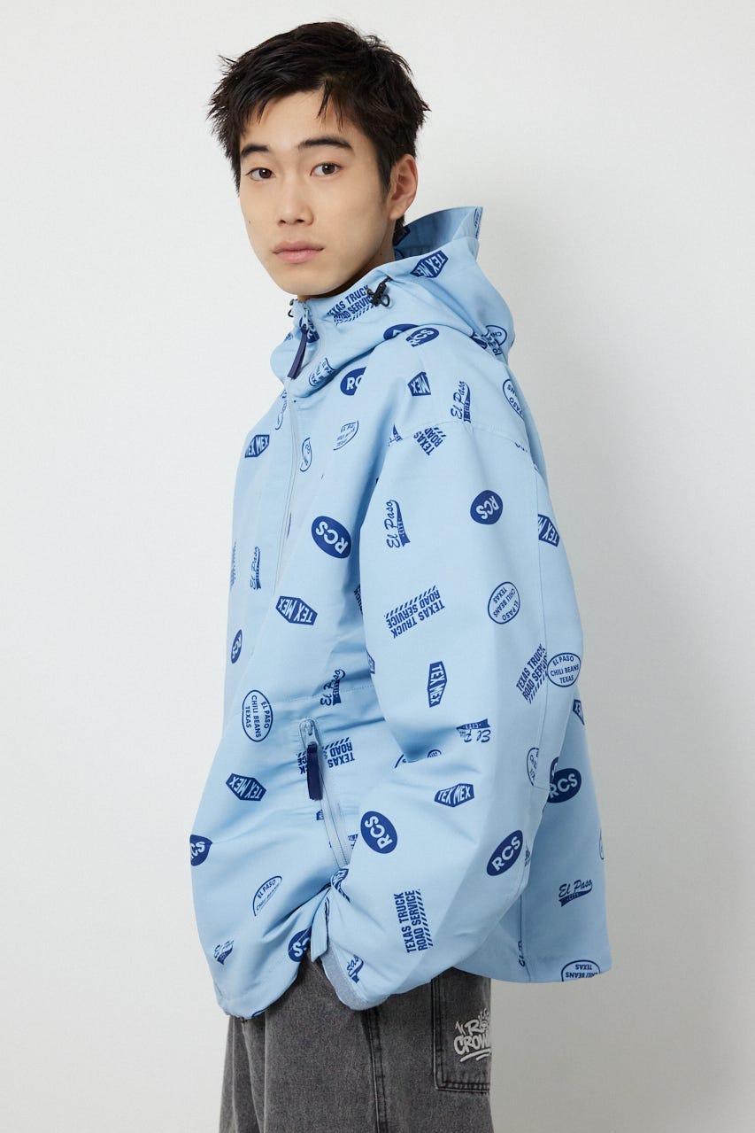 スタンプマウンテンパーカー L/BLU L