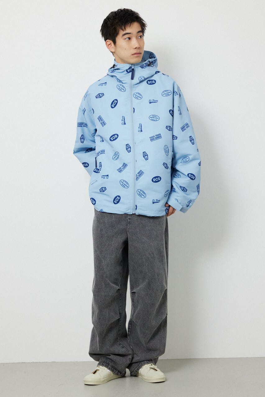 スタンプマウンテンパーカー L/BLU L