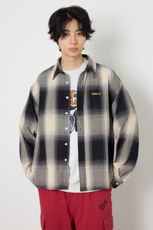 スカシオンブレーチェックシャツ